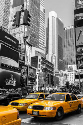 Poster, Taxi galben într-un oraș