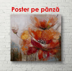 Poster, Trandafirul roz în reflexia apei