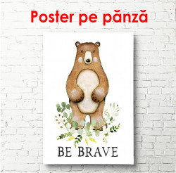 Poster, Ursul pe un fundal alb