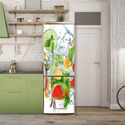 Stickere 3D pentru uși, Un cocktail de fructe, 1 foaie de 80 x 200 cm
