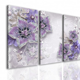 Tablou modular, Flori violet