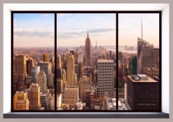 Fototapet, O fereastră cu Priveliște la New York