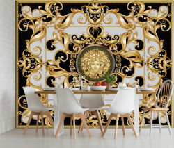 Fototapet, Ornament Glamour cu semnul Versace