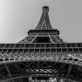 Fototapet, Turnul Eifel pe fundal gri