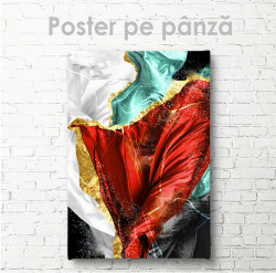 Poster, Abstracție multi-coloră pe mătase