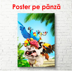 Poster, Animale într-un parc tropical