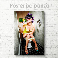 Poster, Fată cu alcool
