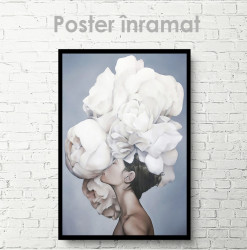 Poster, Floare albă