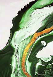 Poster, Fluid în nuanțe de verde
