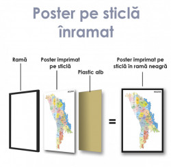 Poster, Harta politică a Republicii Moldova