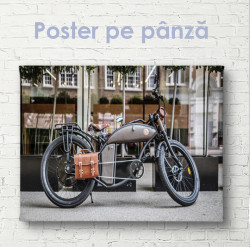 Poster, Motocicletă cu geantă de piele