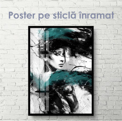 Poster, Pictează o fată în culori reci