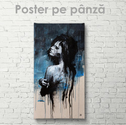 Poster, Pictură abstractă a unei fete tinere