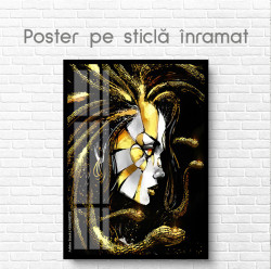Poster, Portret abstract al fetei cu șerpi