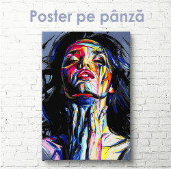 Poster, Portretul unei fete în vopsele cu ulei