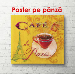 Poster, Turnul Eiffel cu fluture albastru