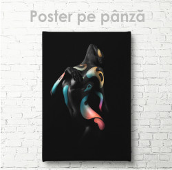 Poster, Vopsele neon pe un corp feminin