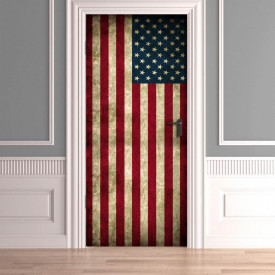 Stickere 3D pentru uși, Steagul SUA, 1 foaie de 80 x 200 cm