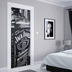 Stickere 3D pentru uși, Whiskey Jack Daniels, 1 foaie de 80 x 200 cm