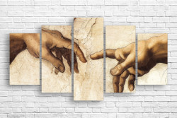 Tablou modular, „Creația mâinilor vieții - Leonard De Vinci”