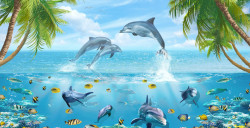 Tablou modular, Delfinii și oceanele