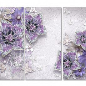 Tablou modular, Flori violet