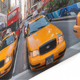 Tablou modular, Mașini de taxi în oraș