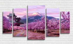 Tablou modular, Sakura înflorită
