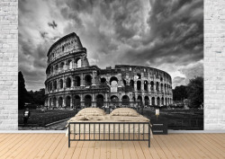 Fototapet, Colosseum în culori alb-negru