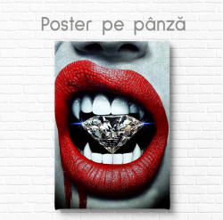 Poster, Buze rosii și diamant