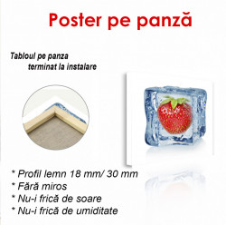 Poster, Căpșuni în cubul de gheață