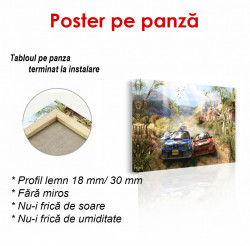 Poster, Curse de mașini în pădure