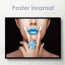 Poster, Fată cu buze albastre