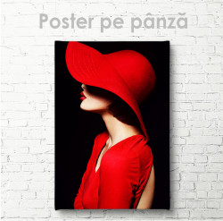 Poster, Fată misterioasă în roșu
