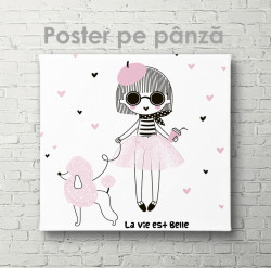 Poster, Fetița cu pudel