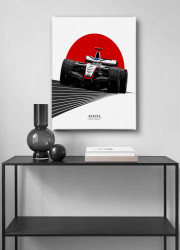 Poster, Formula 1 pe un semicerc roșu