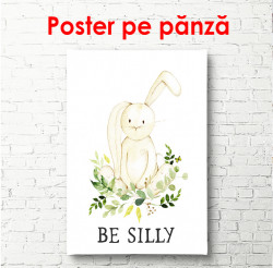 Poster, Iepurașul pe un fundal alb