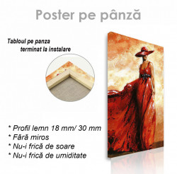 Poster, Lady în rochie roșie
