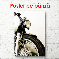 Poster, Motocicletă pe un fundal alb