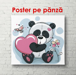 Poster, Panda cu inimioară