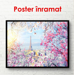 Poster, Parisul frumos cu vedere la Turnul Eiffel