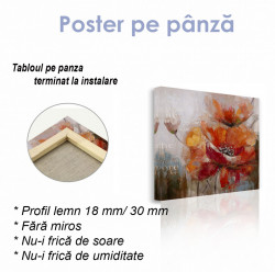 Poster, Pictura unei flori de mac pictată în vopsele în ulei