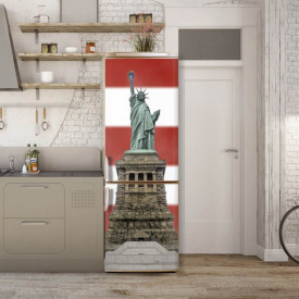Stickere 3D pentru uși, Statuia Libertății, 1 foaie de 80 x 200 cm