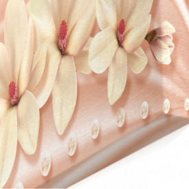 Tablou modular, Magnolia albă pe un fundal roz