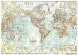 Fototapet, Harta fizică a lumii