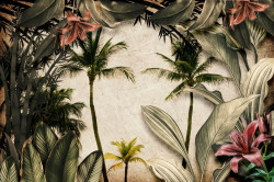 Fototapet, Palmieri și plante tropicale