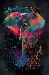 Poster, Elefant abstract