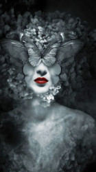 Poster, Fata fluture abstractă