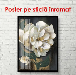 Poster, Floare albă pictată