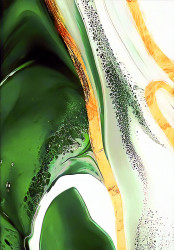 Poster, Fluid în nuanțe de verde